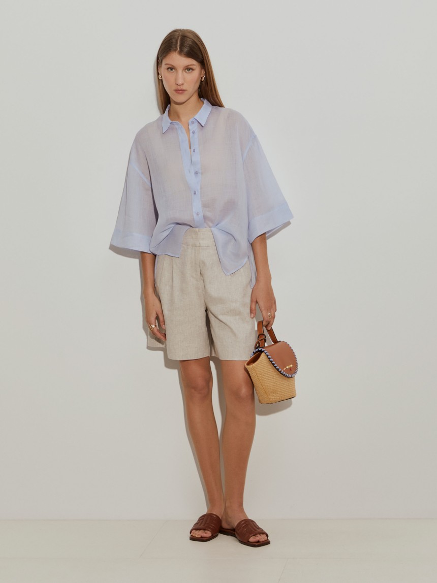 Oversized short sleeve shirt
