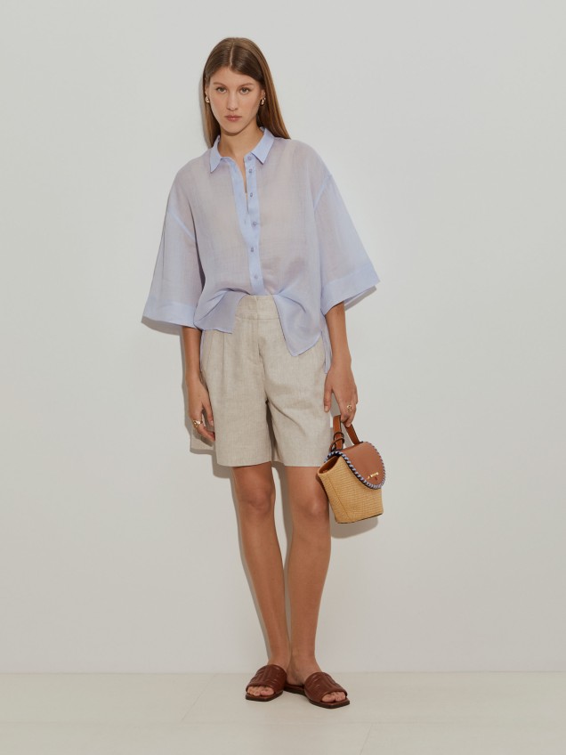 Oversized short sleeve shirt