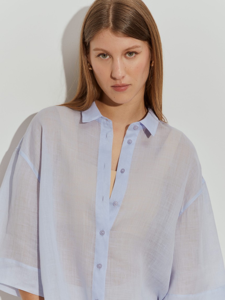 Oversized short sleeve shirt