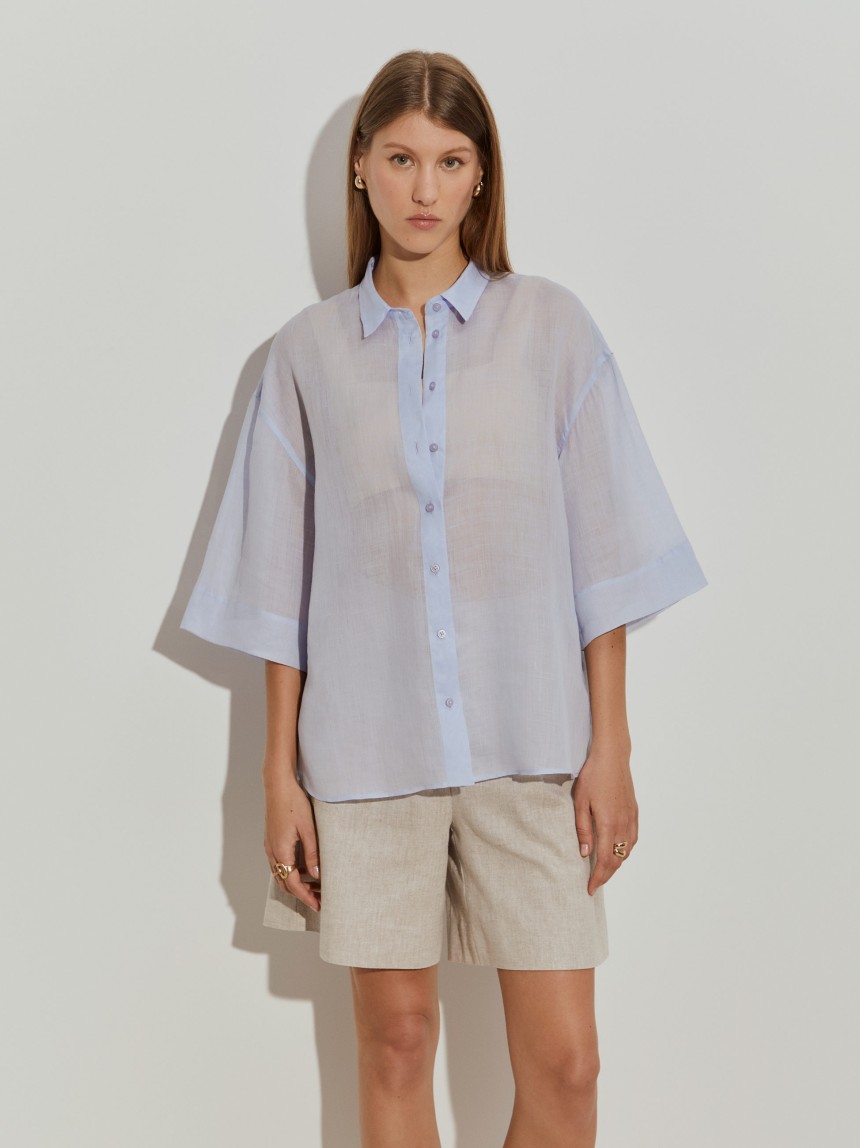 Oversized short sleeve shirt