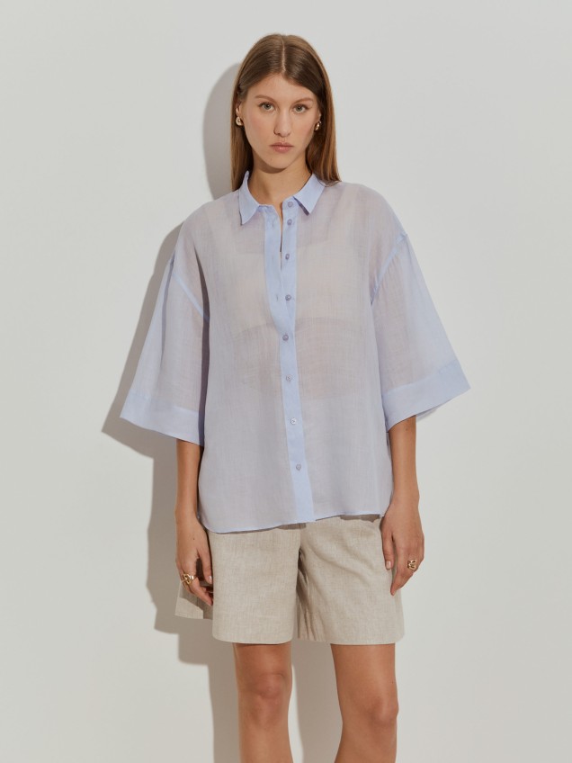 Oversized short sleeve shirt
