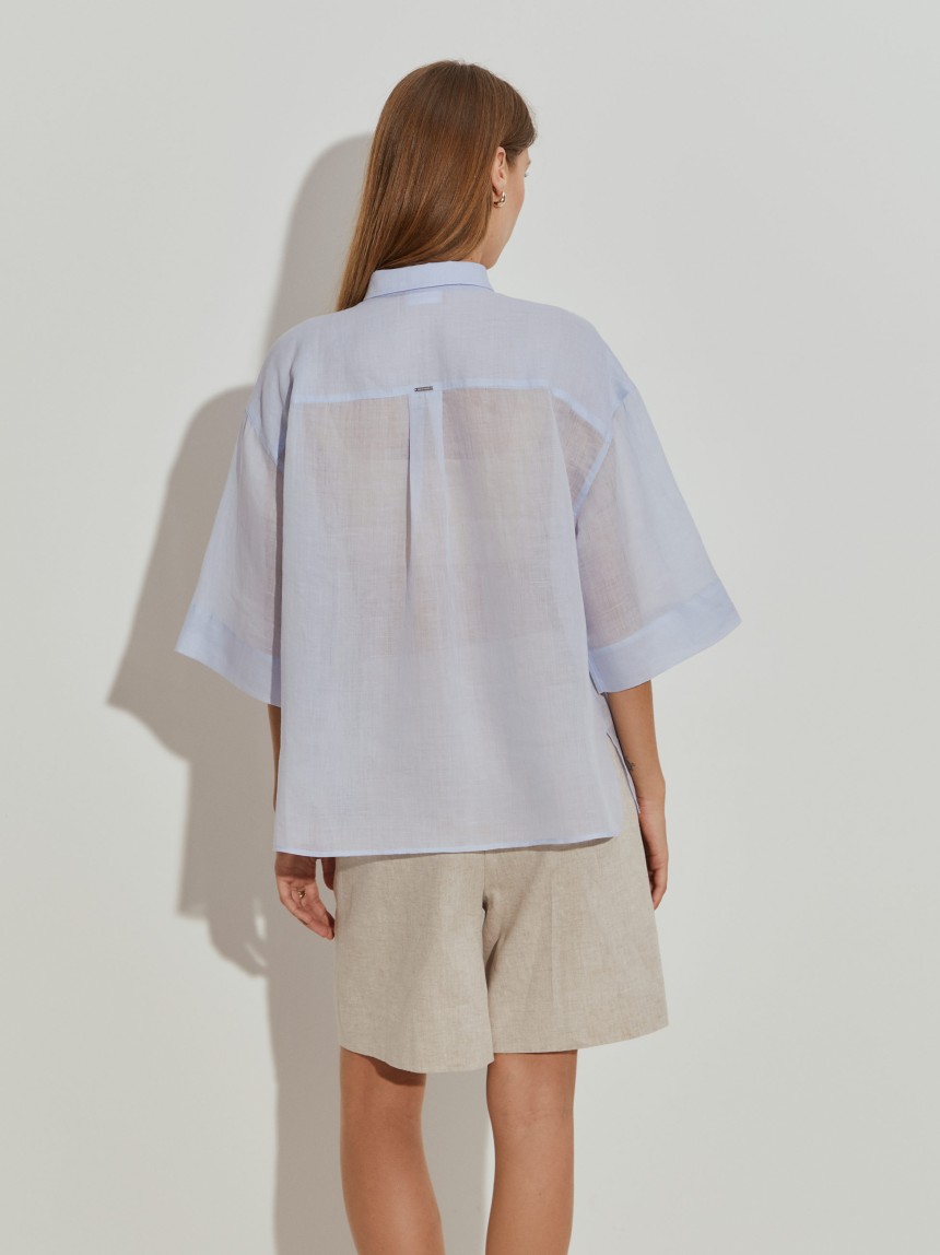 Oversized short sleeve shirt