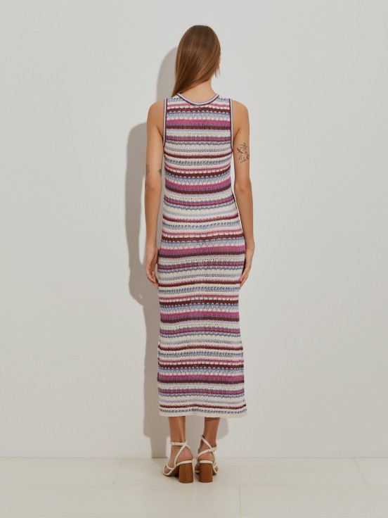 Vestido malha s riscas