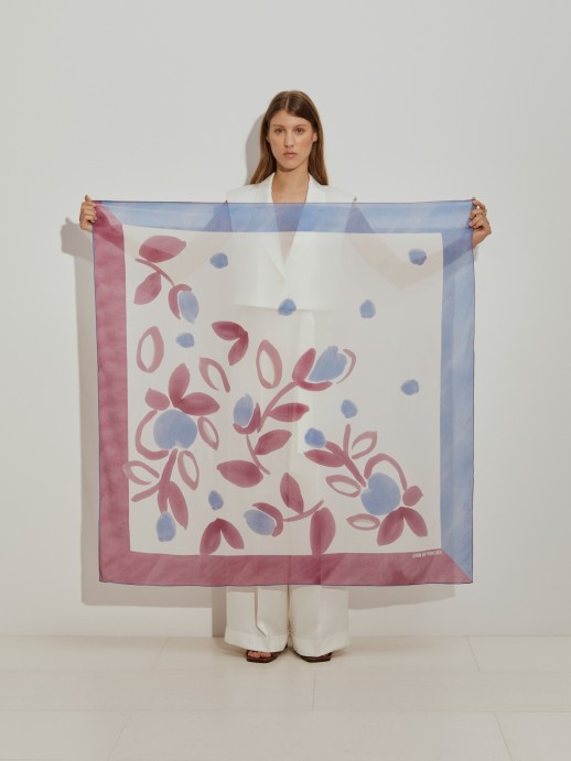 Floral printed scarf