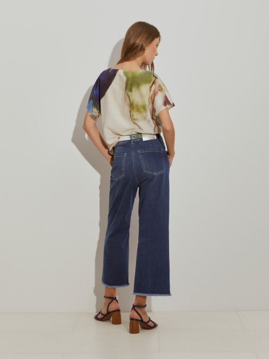 Calas denim com cinto