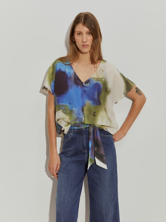 Calas denim com cinto