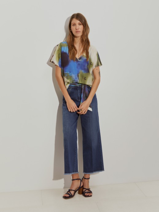 Pantaln vaquero con cinturn