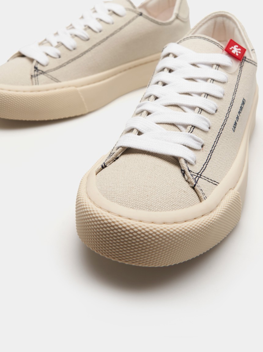 Canvas lace-up sneakers