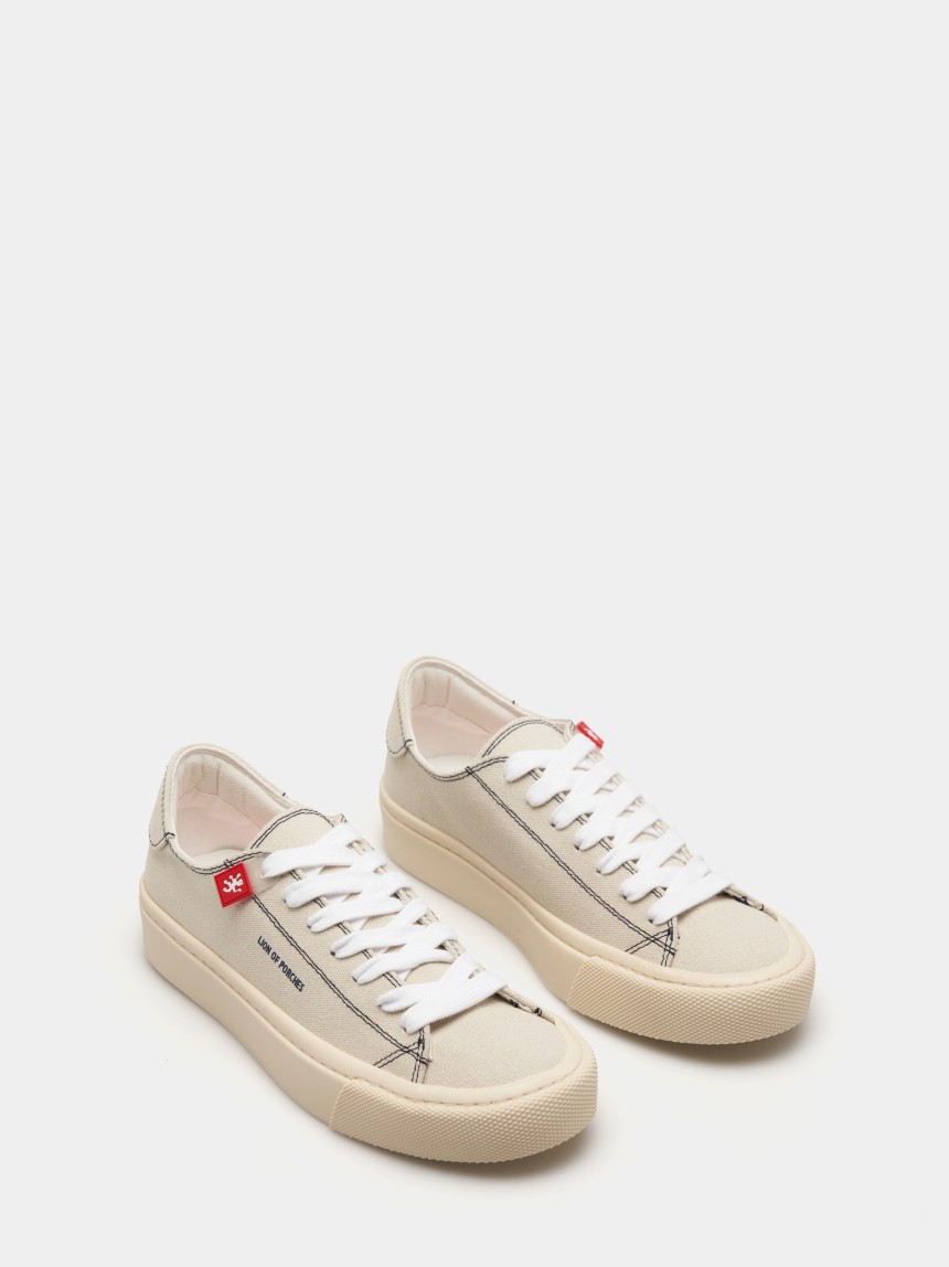 Canvas lace-up sneakers