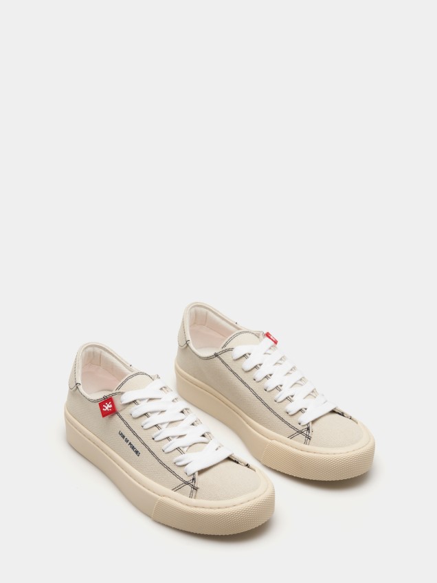 Canvas lace-up sneakers