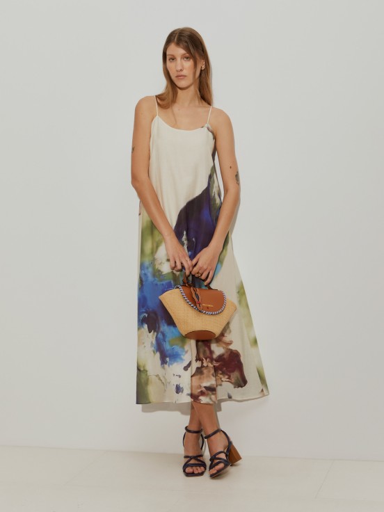 Vestido comprido estampado