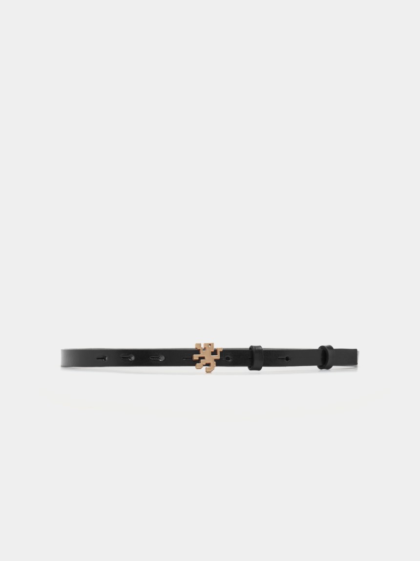 Thin leather belt