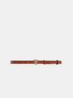 Thin leather belt