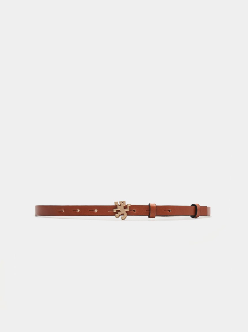 Thin leather belt