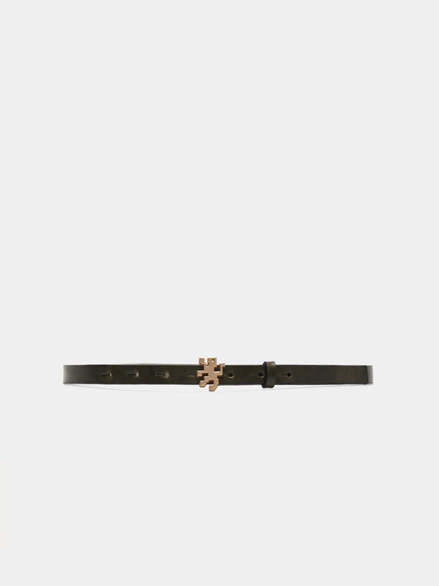 Thin leather belt