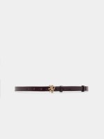 Thin leather belt