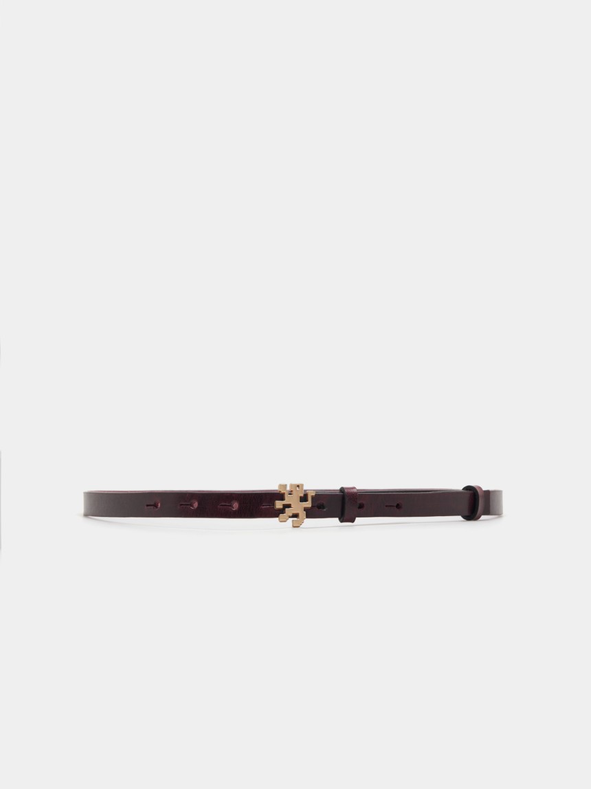 Thin leather belt