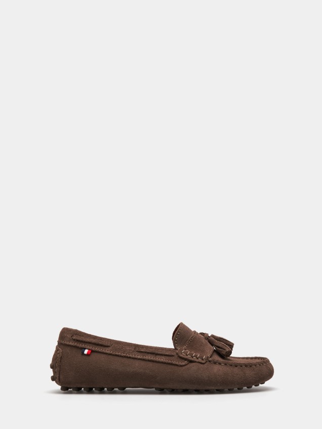 Loafers unissexo em camur�a