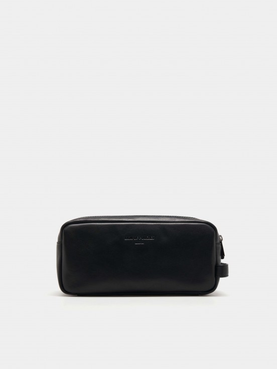 Neceser rectangular de piel