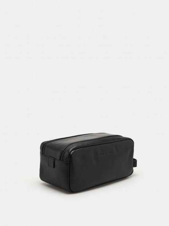 Neceser rectangular de piel
