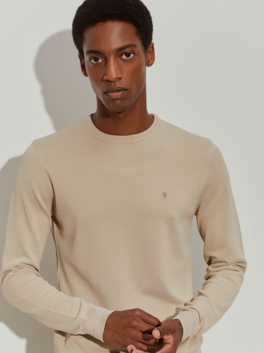 Textured knit sweater