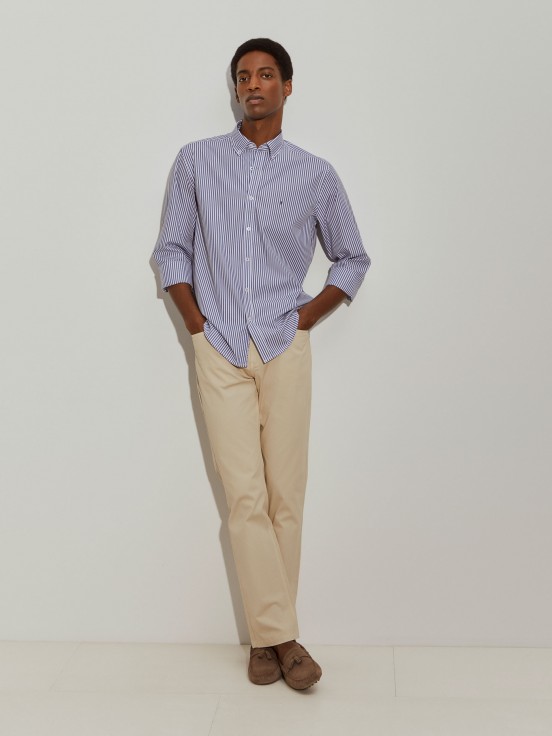Camisa de rayas de corte regular