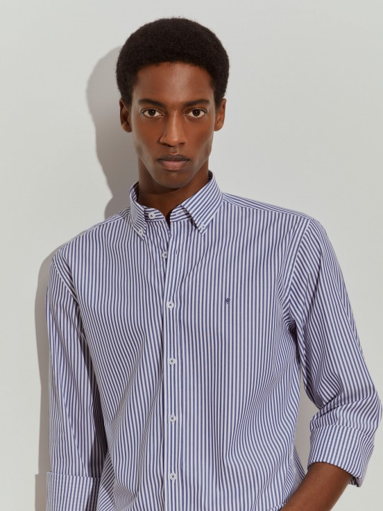 Camisa de rayas de corte regular