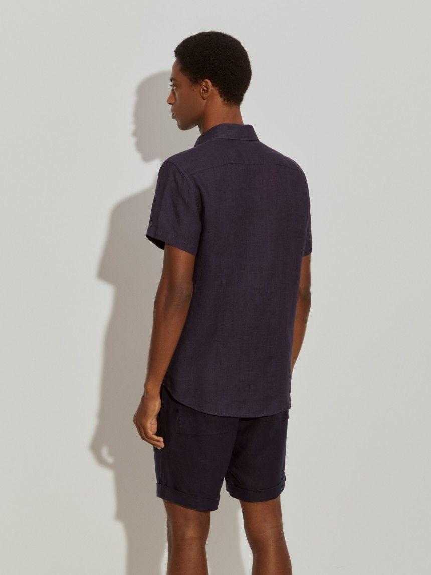 Short sleeve linen shirt