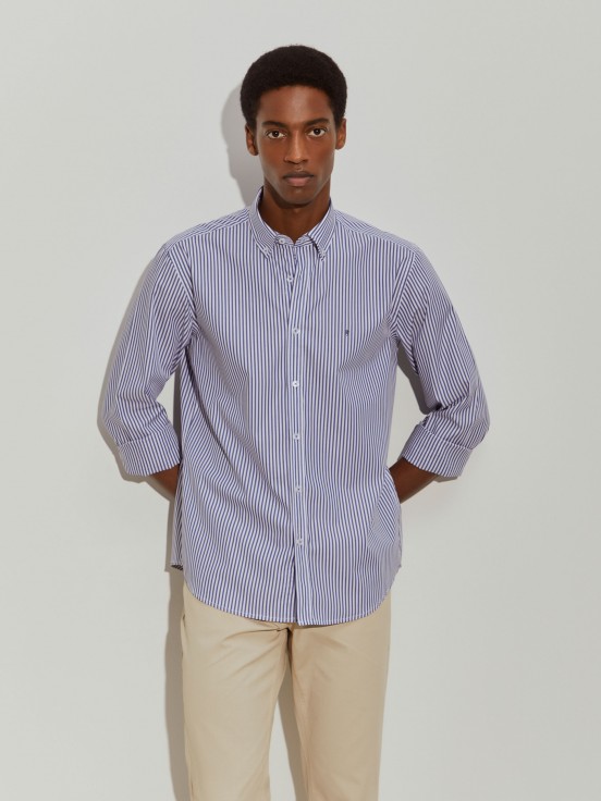 Camisa de rayas de corte regular
