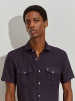 Short sleeve linen shirt