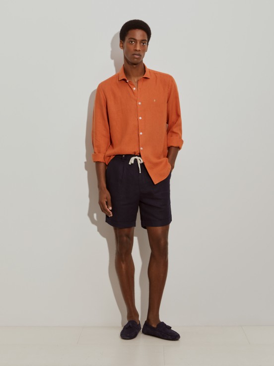 Linen Bermuda shorts