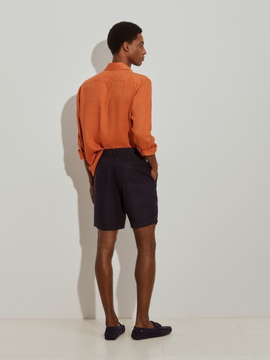 Linen Bermuda shorts