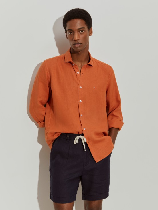Linen Bermuda shorts