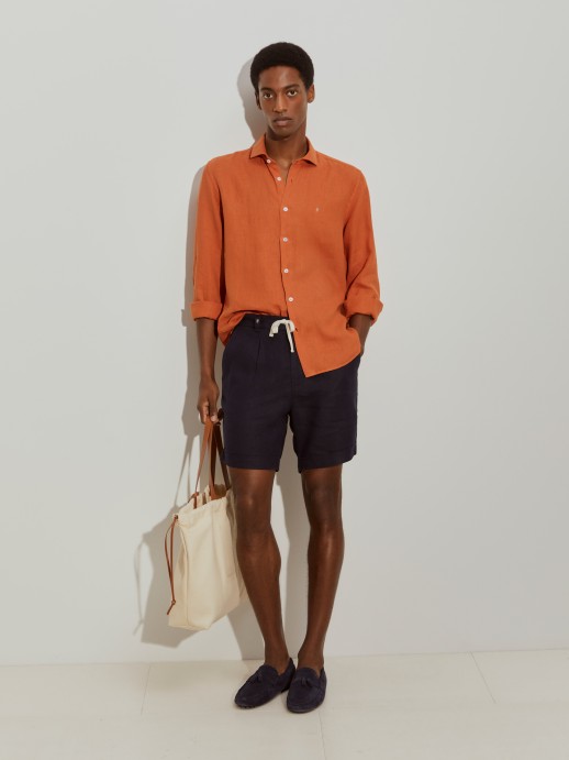 Linen Bermuda shorts