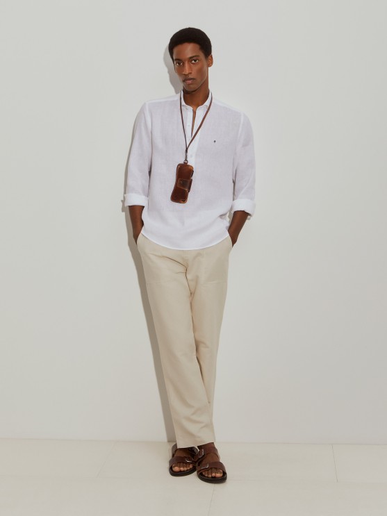Slim fit linen shirt