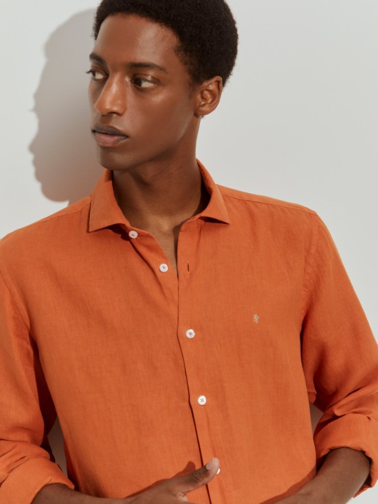 Camisa de lino slim fit