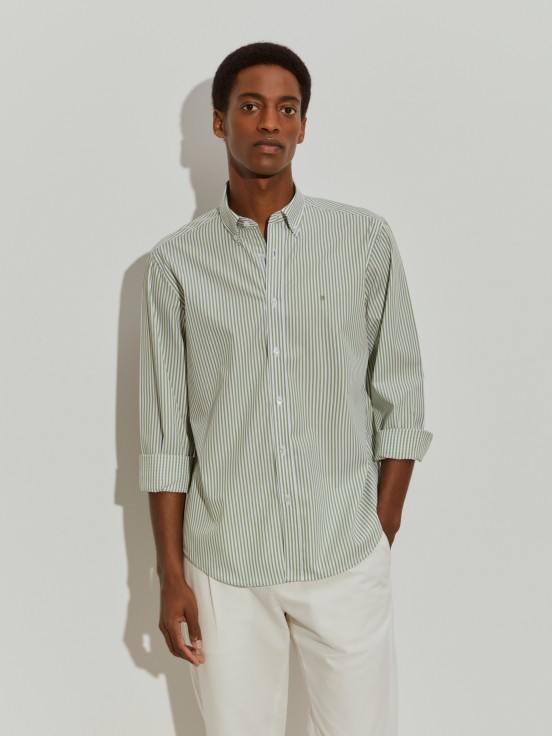 Camisa de rayas de corte regular