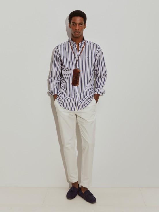 Camisa regular fit s riscas