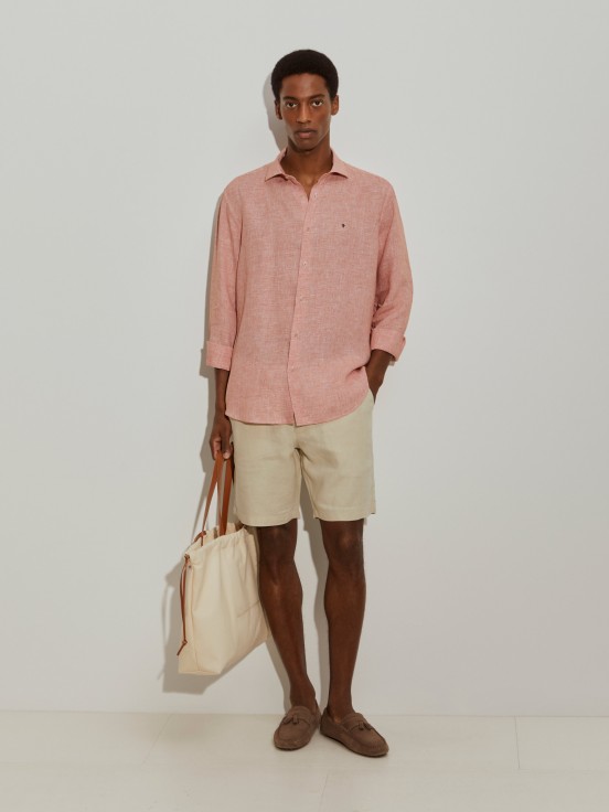 Camisa de linho regular fit