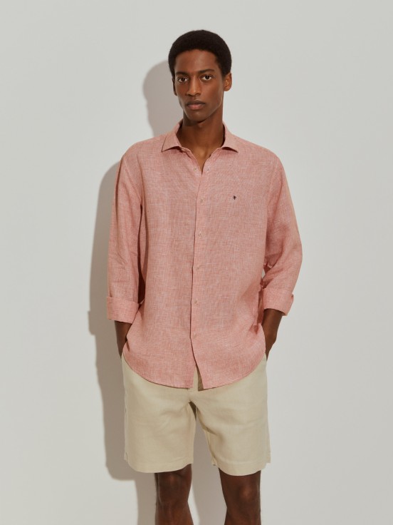 Camisa de linho regular fit