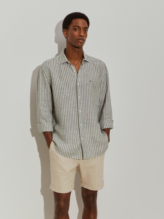 Camisa de linho regular fit