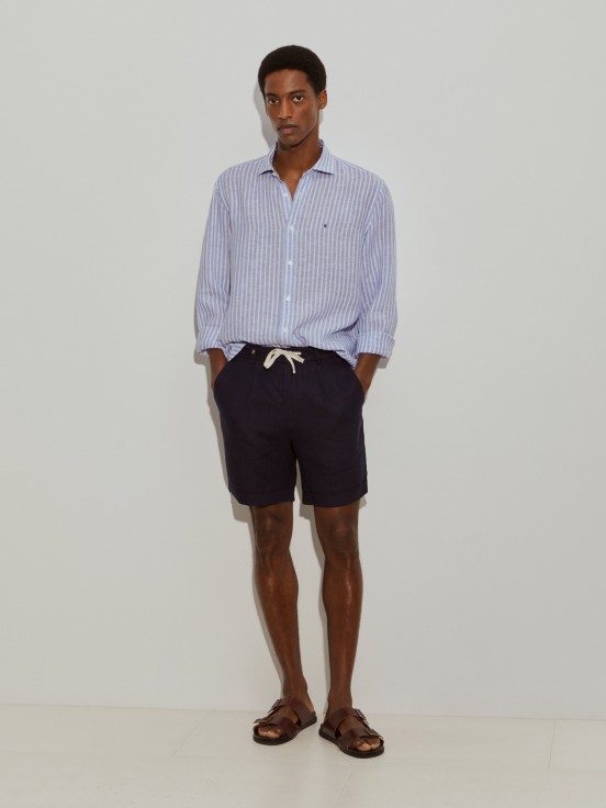 Camisa de linho regular fit