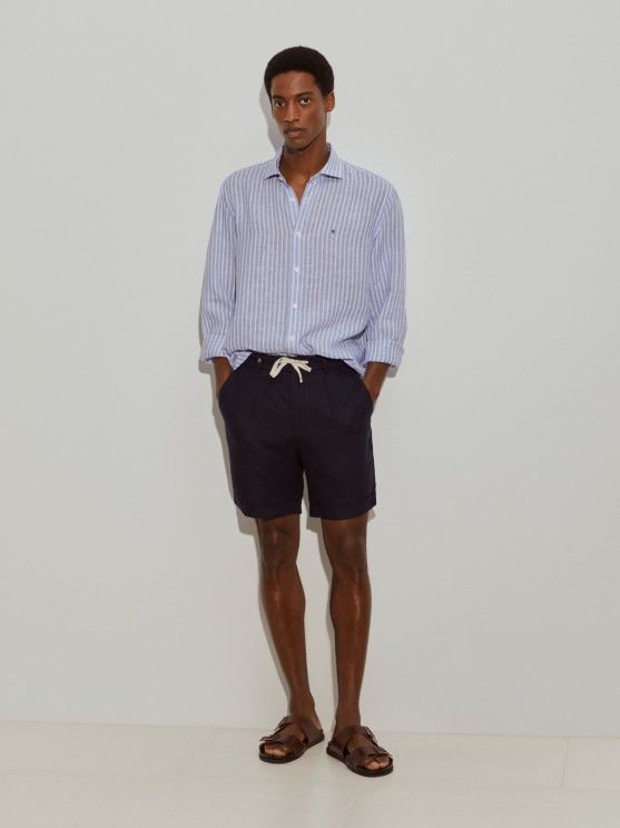 Regular fit linen shirt
