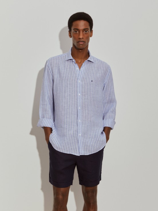 Camisa de linho regular fit