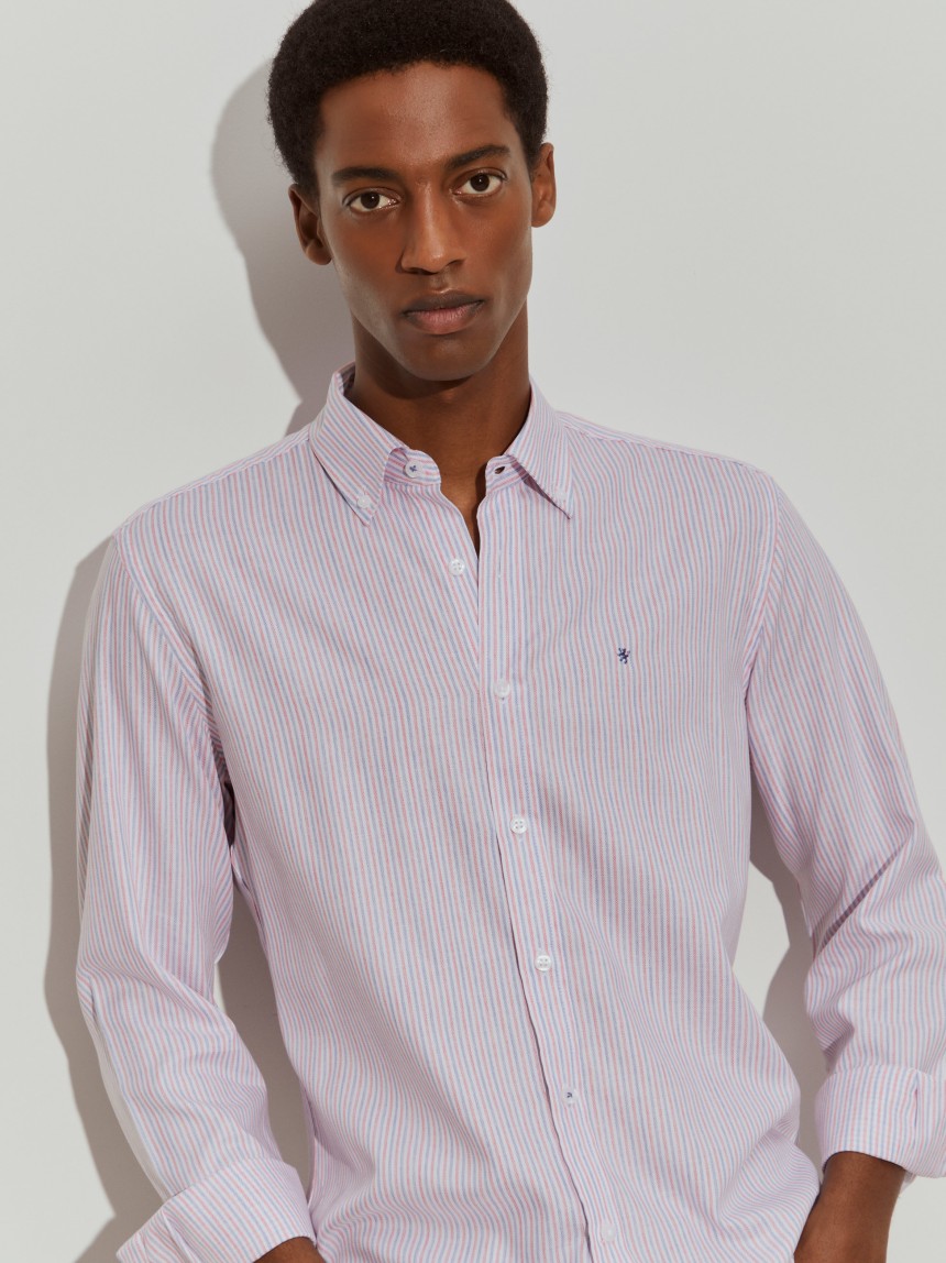 Striped slim fit shirt