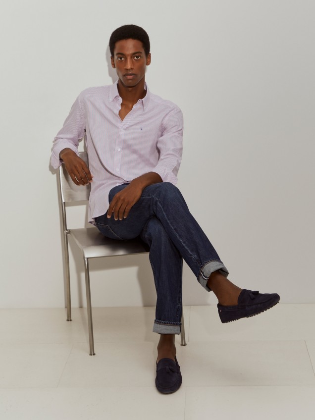 Striped slim fit shirt - Image product