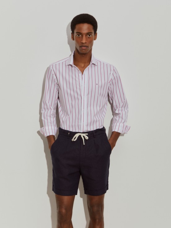 Camisa slim fit a rayas