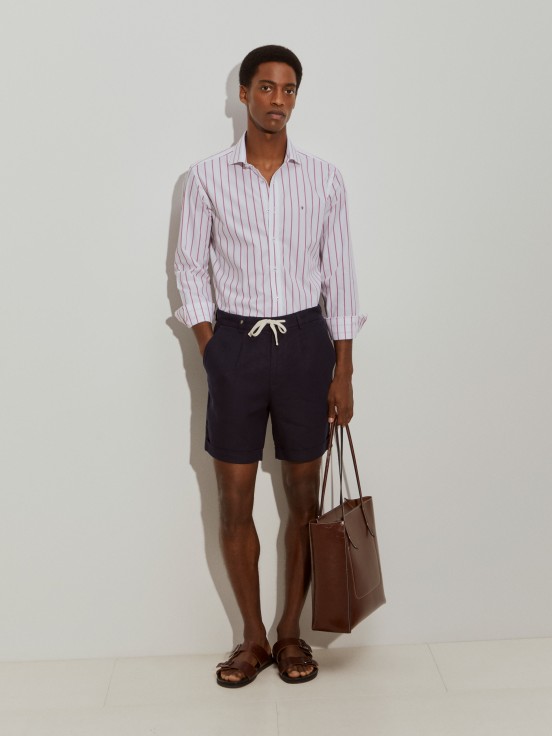 Camisa slim fit a rayas