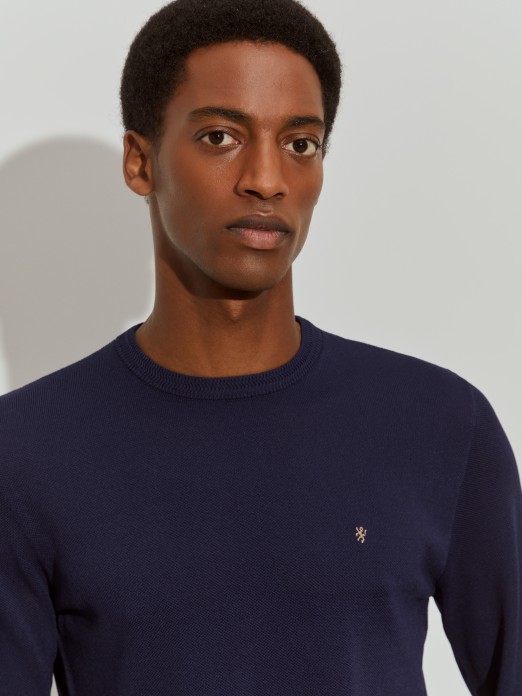 Textured knit sweater