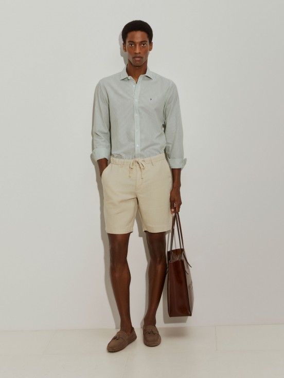Camisa slim fit s riscas